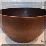 K07. Large wooden salad bowl. Repaired. 11”h x 20”w - $24 